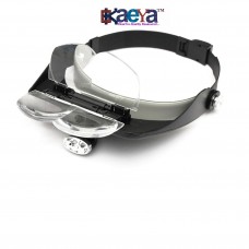 OkaeYa 4 Lens Headband LED Head Light Magnifier Magnifying Glass Loupe